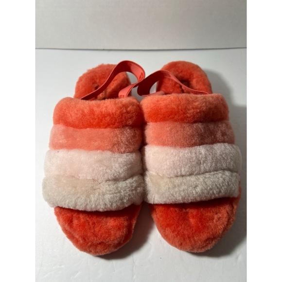 UGG Vibrant Red Fuzzy Slippers - Picture 1 of 7